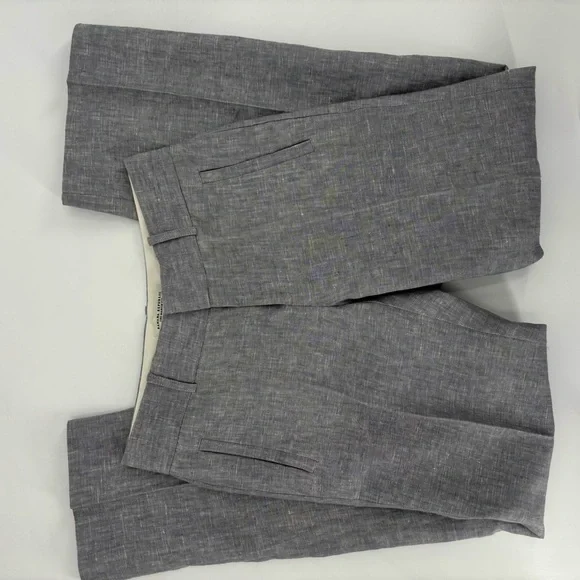 Banana Republic 100% Linen Grey Martin Trouser Pants Size 0P - Picture 10 of 11
